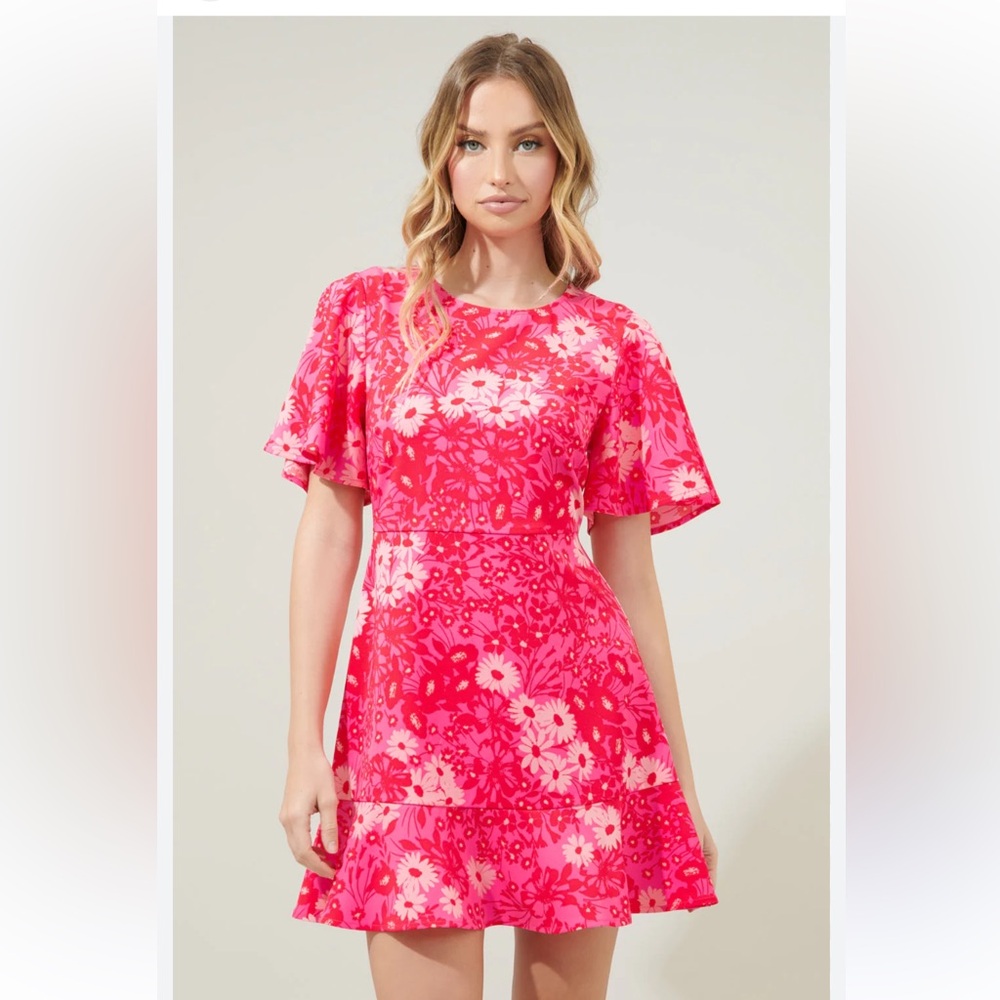 Lover Girl Flouncy Flare Mini Dress Sugar lips large new with tags
